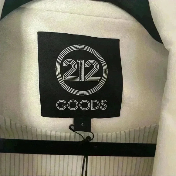NWT 212 Goods 7th Ave. White Coated Linen Jacket Womens SZ 4 Handmade In NY $440 - Picture 3 of 15